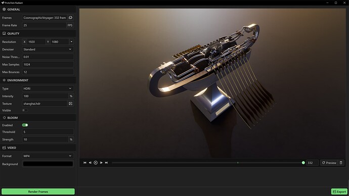Radiant User Interface
